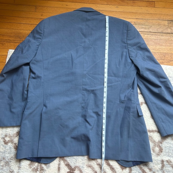 Ted Baker London Jaying Slim Fit Textured Wool Suit Jacket in Blue - Picture 7 of 16